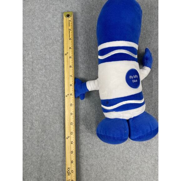 Crayloa Blue Crayon Plush Stuffed Animal Toy Itty Bitty Blue 14" No‎ Tag - Picture 4 of 5